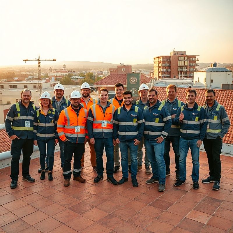 Equipo de doce profesionales de Vividtpixel sobre una cubierta bilbaína terminada